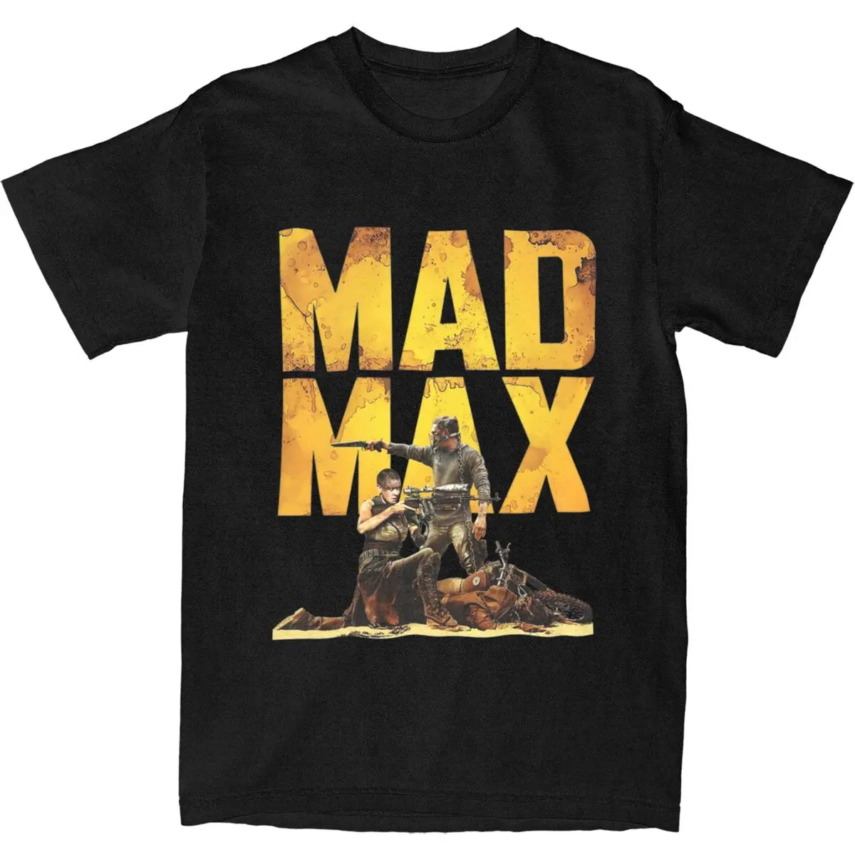 Vintage T Shirt Mad Max Cotton T-Shirts Fury Road Movie Fashion Tshirt for Men Summer Aesthetic Casual Short Sleeve Clothes