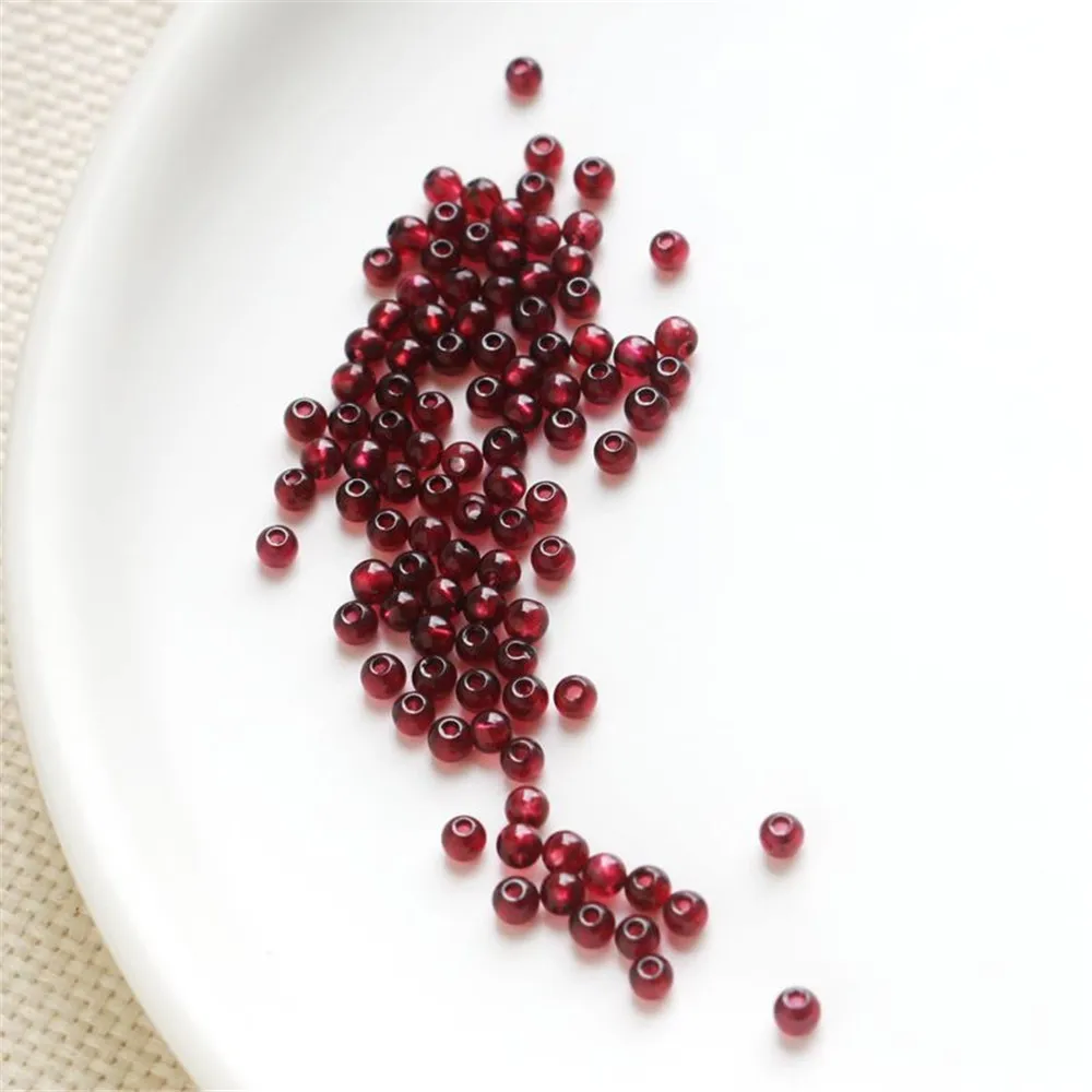 

Natural Non Optimized Wine Bracelet, Round Bead, Pomegranate Boutique, Ethiopia Imported, 3mm, Loose Bead Bracelets