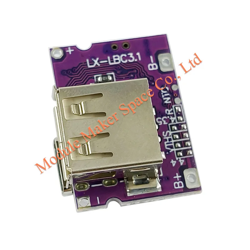 شاحن صغير من النوع C اللوحة الأم 3A شحن وتفريغ وحدة متكاملة قابلة للشحن الهاتف المحمول 5 فولت إلى 4.2 فولت