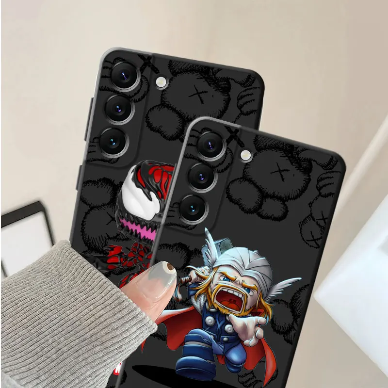 Phone Case for Samsung Galaxy S23 S10e S20 FE S9 S10 S7 Edge S22 Ultra 5G S8 S21 Plus Cover TPU Soft Bear Marvel Avengers