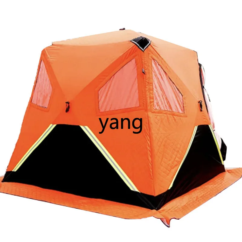 LH outdoor thickened padded camping tent extremely cold warm and cold-proof automatic tent