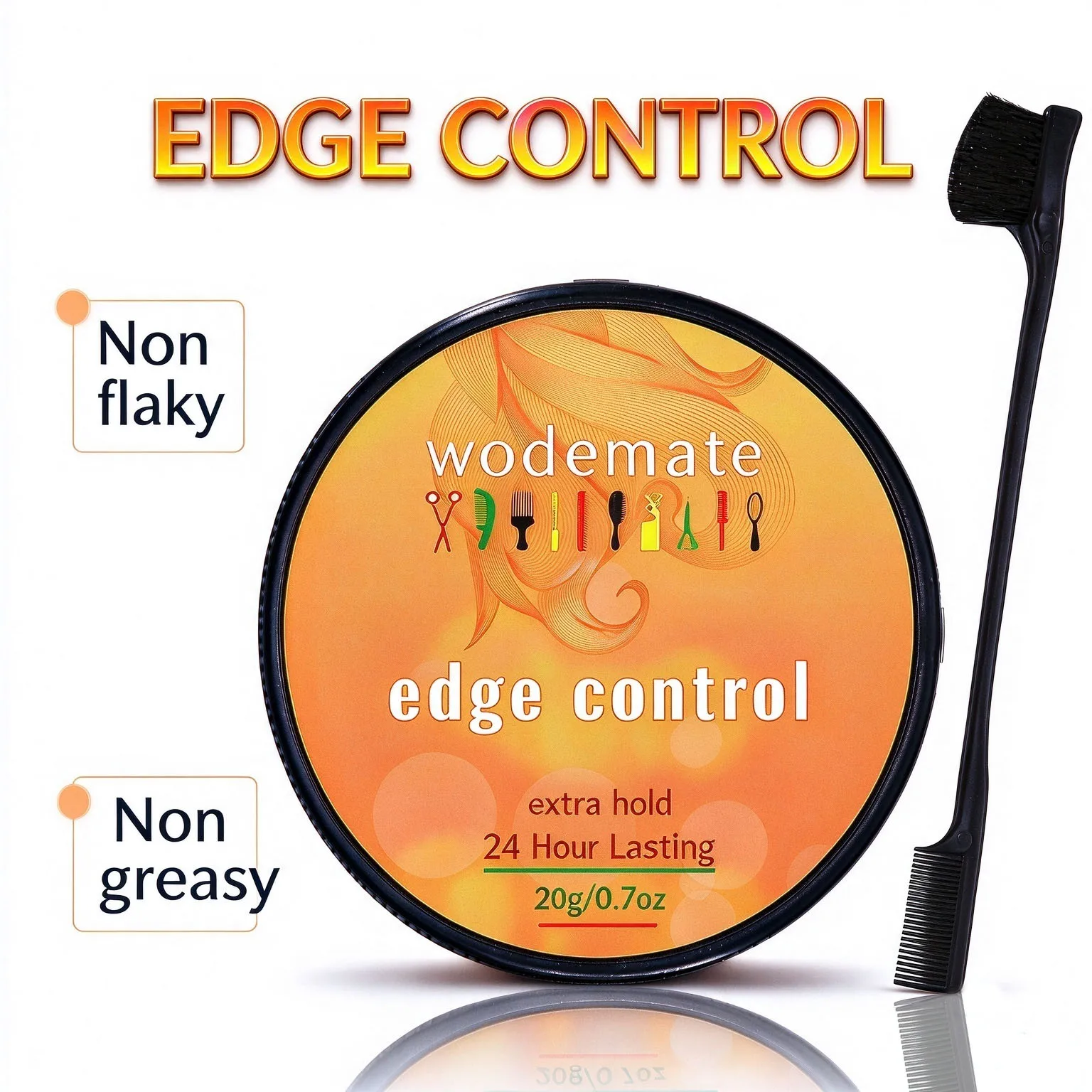 20g/60g Edge Control Gel Extra Hold Non Flaky And Non Greasy Long Lasting Edge Smoothing Break Hair Styling Wax