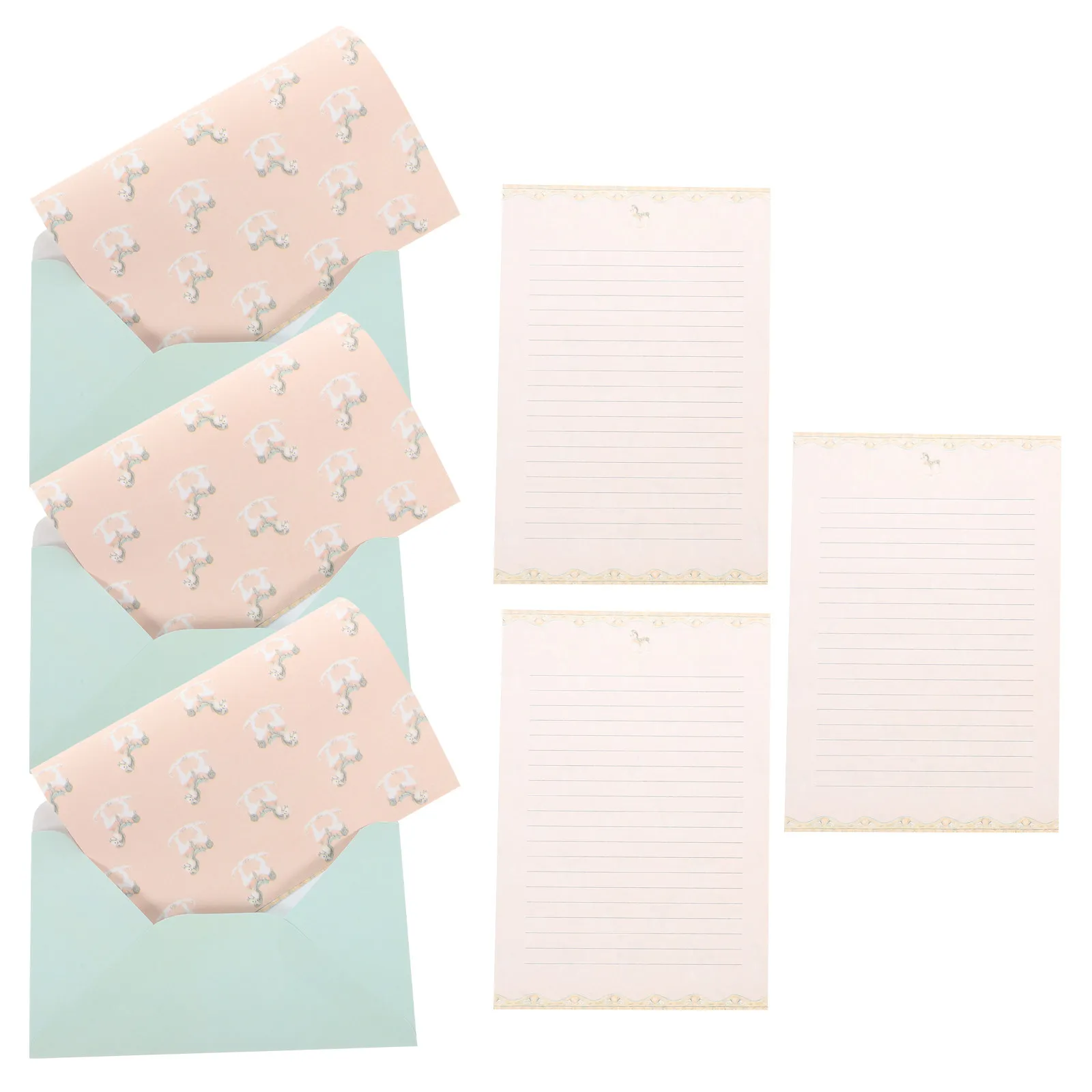 5Sets Multi Use Letter Paper Envelope Set Premium Texture A5 Stationery Paper Kit for Writing Letters Greeting Cards Invitations