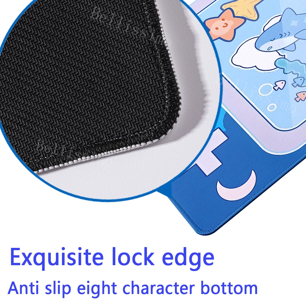 Cute Geek Share Cute Shark Party Mouse Pad Large Non-Slip Rubber Base Keyboard  Mousepad Office Work Accessorie teclado Desk Mat