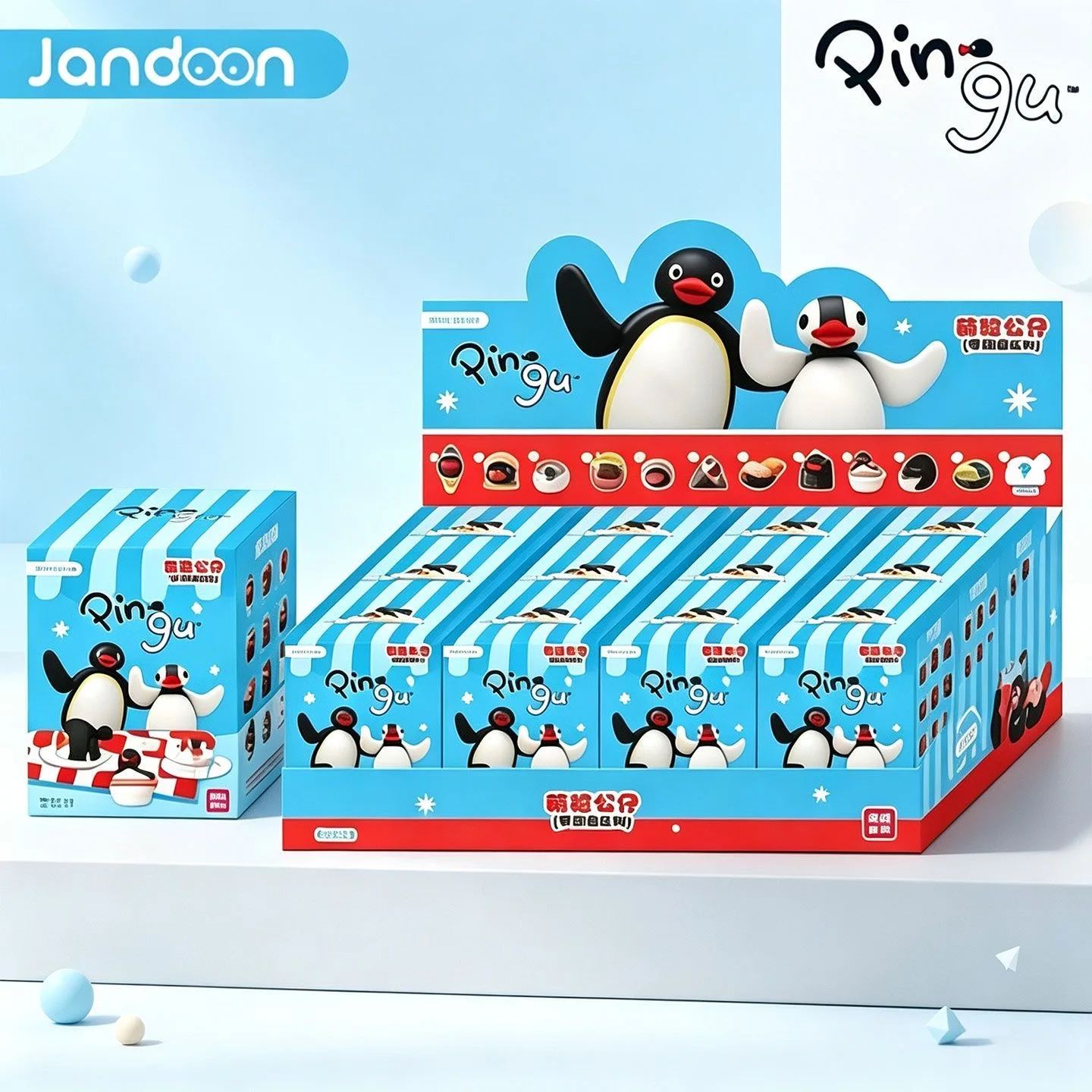 Nueva Serie Jandoon Pingu Sushi Shop: Mini Caja Sorpresa de Granos de Arroz, Micro Escena, Adorno de Escritorio, Juguete Coleccionable, Set de Modelos de Arte