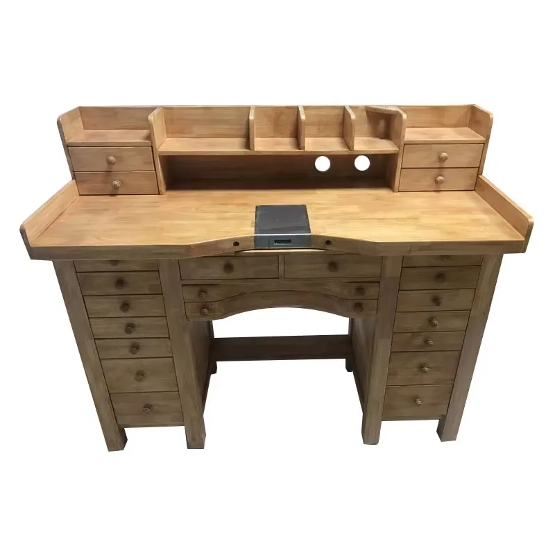 Goldsmith Jewellery Making Working Hard Wooden Tables Solid Wood Jewellers Workbench