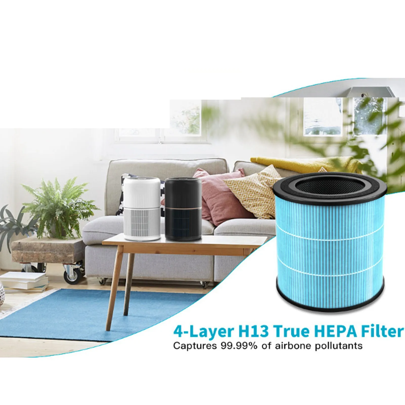 Air Purifier Filter Multi Layer Nylon High Efficiency Particulate Air Filter for AIRTOK AP0601 Replacement Accessories