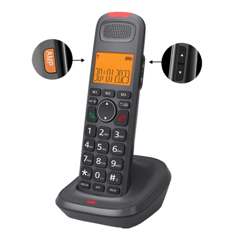 D1015TAM-D Handheld Wireless Phone Home Telephone with Clearly Sound Quality and Low Radiation for Families