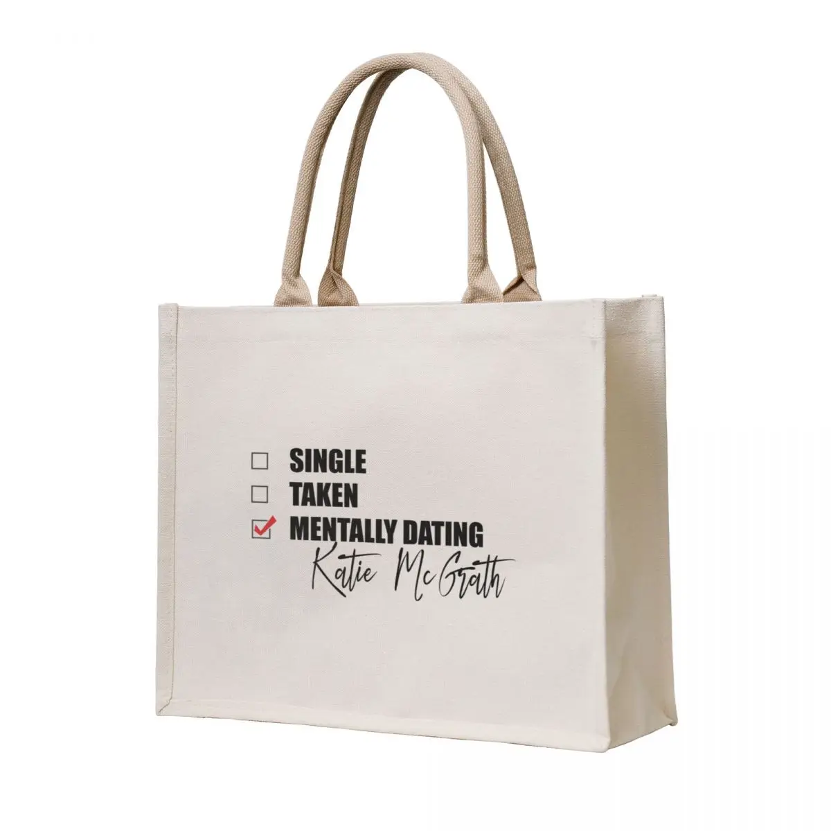

Mentally Dating Katie McGrath Tote Bag Shopping bags shopping bag Lady bags