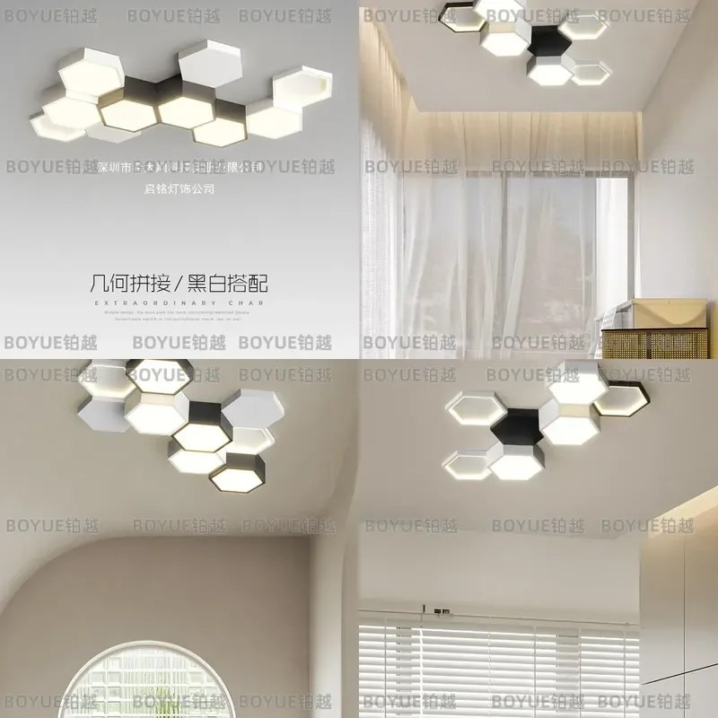 for New Nordic Simple Modern Ceiling Light Creative Honeycomb Lighting for Living Room E-sports Room Main Lamp
