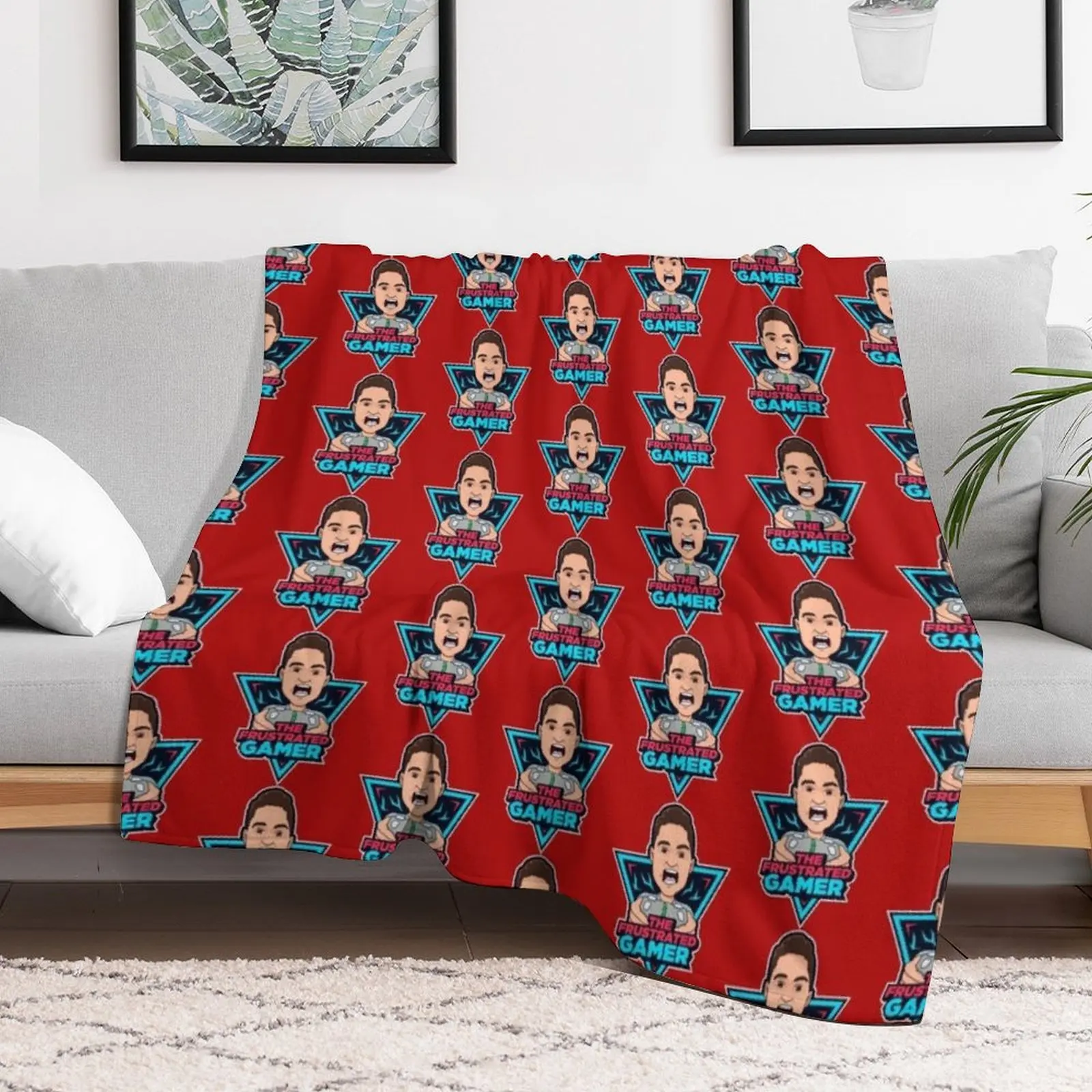 frustrated gamer Throw Blanket