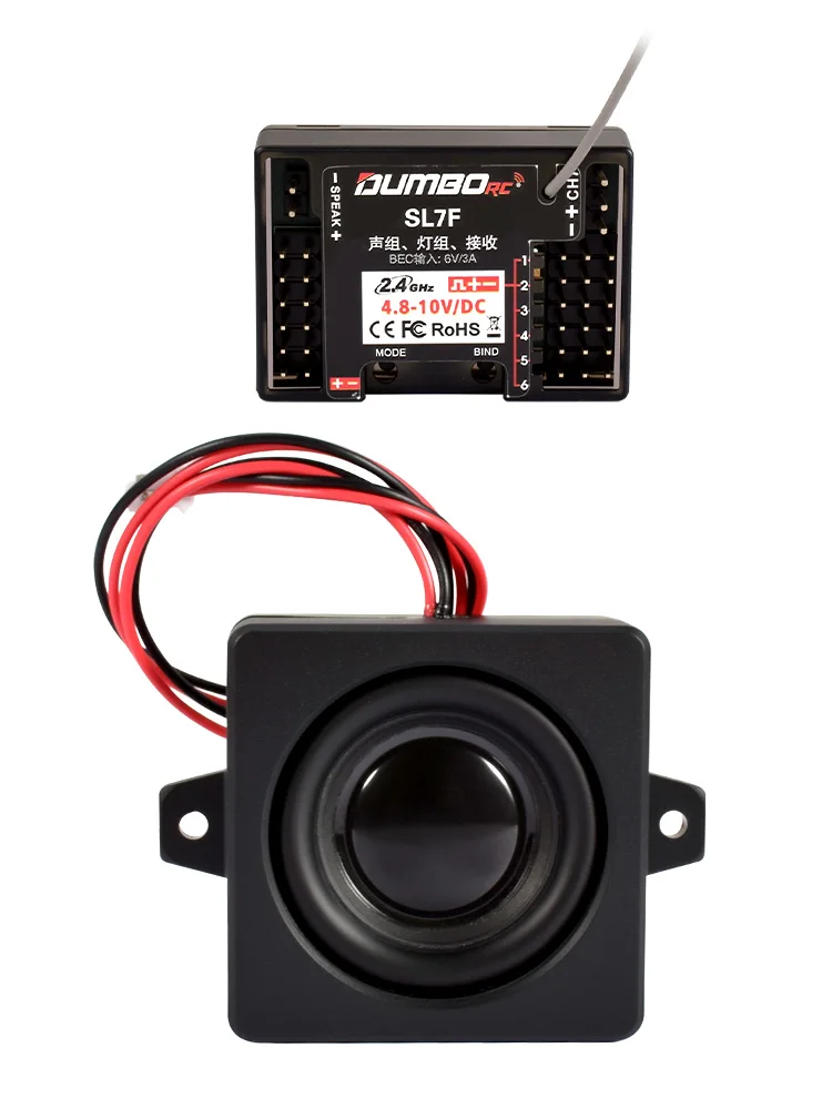 DumboRC 2,4GHz SL7F-ontvanger met Gyro BEC 6V/3A voor alle DumboRC-zenders