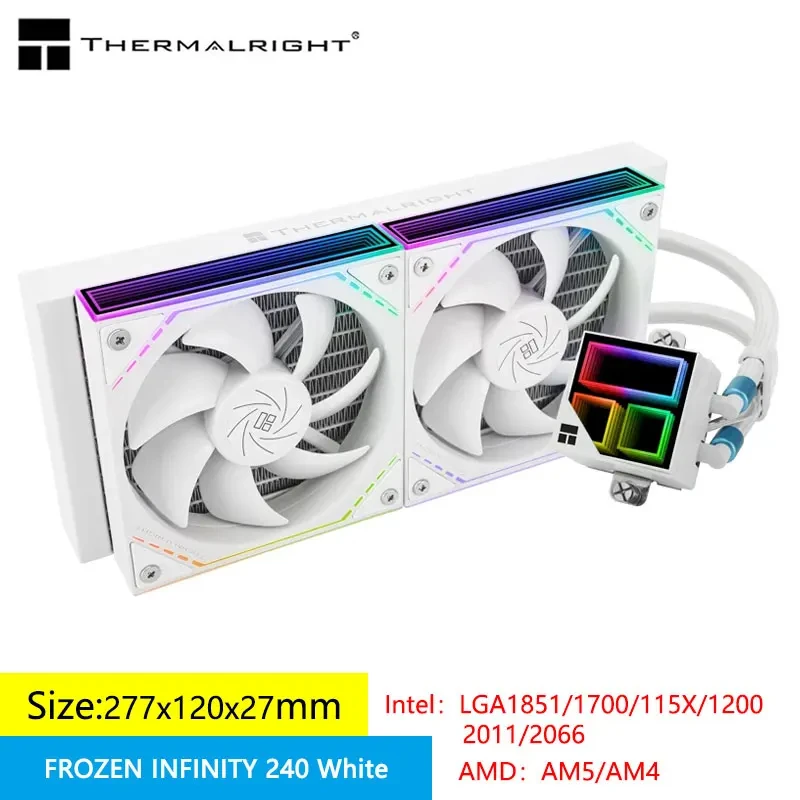 Thermalright-radiador de refrigeración por agua todo en uno, sincronización de luz ARGB Divine, compatible con LGA1700/AM5/AM4, FROZEN INFINITY 240