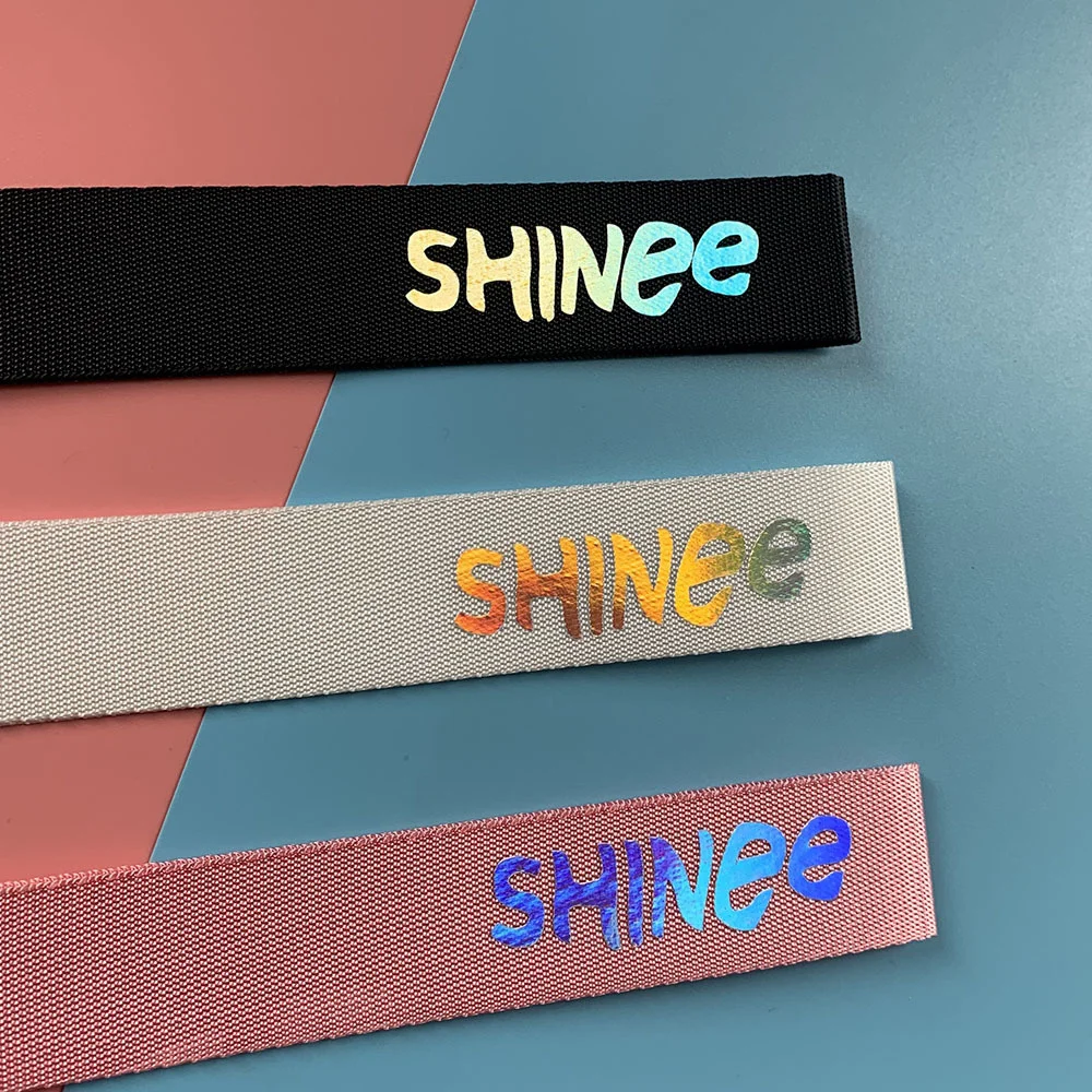 Kpop SHINee Name Photo Laser Keychain Mobile Phone Rope Name Strip Minho Taemin Kim Jonghyun Bag Mobile Phone Pendant Accessorie