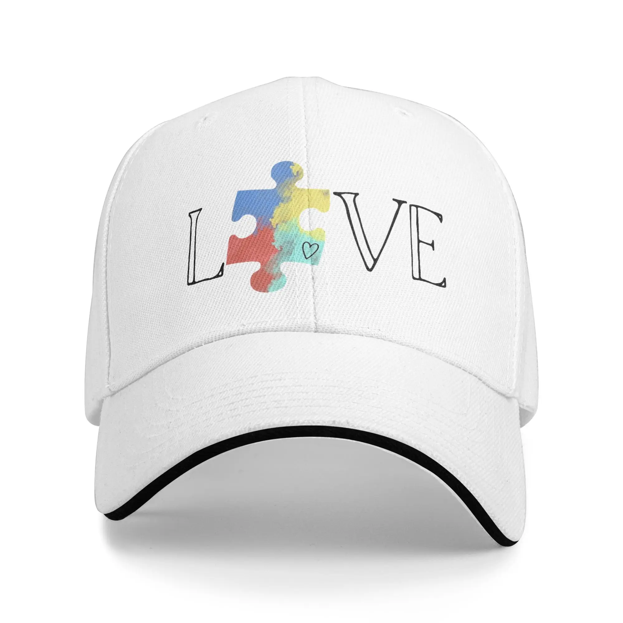 Autism Awareness Respect Love Support  Merch Unisex Baseball Caps  Trucker Hat Retro Daily Headwear Adjustable Snapback Hat