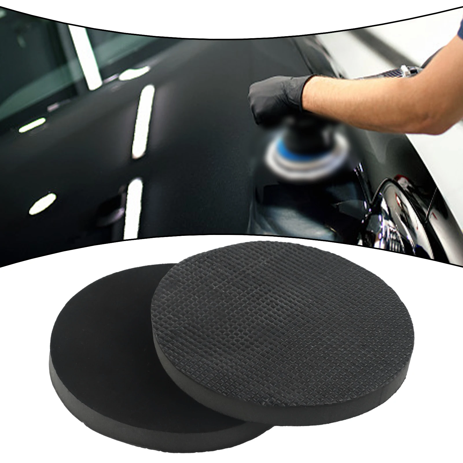 2pcs 6inch Clay Disc Bar Wipe Foam Pad Car Care Wash Detailing Fine Sponge For Car Wash Polishing Detailing Novel Tool