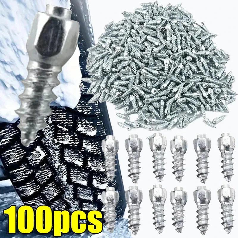 20/100Pcs Univesal Car Winter Anti-Slip Screws Nails Tools Auto Motorcycle Bike Shoe Anti Skid Snow Spikes Studs Screws