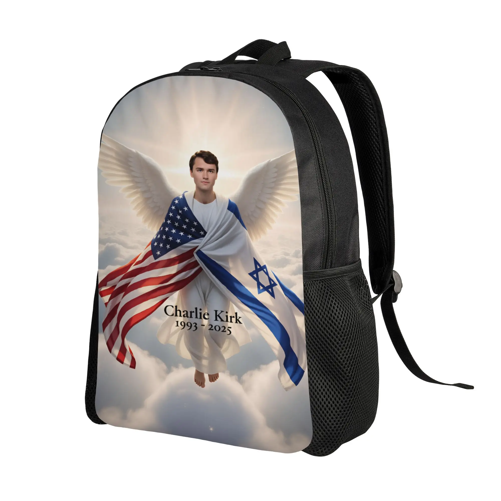 Charlie Kirk Backpack Angelic Advocate Camping Backpacks Student Streetwear High School Bags High Quality Soft Rucksack
