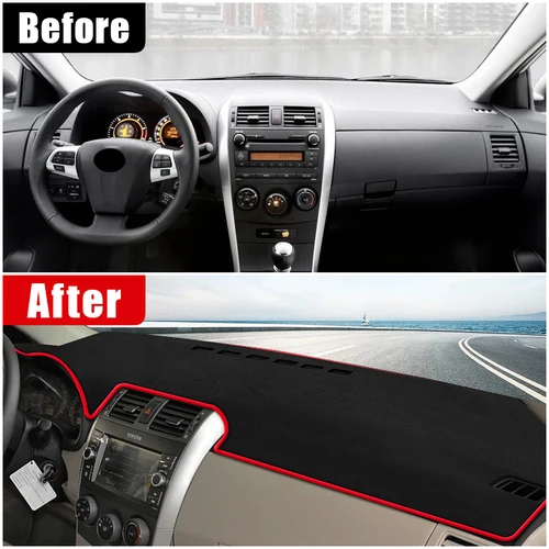 Imagen 2 del producto Cubierta Anti-UV para salpicadero de coche, alfombrilla para Toyota Corolla E140, E150, 2006, 2007, 2008, 2009, 2010, 2011, 2012, 2013