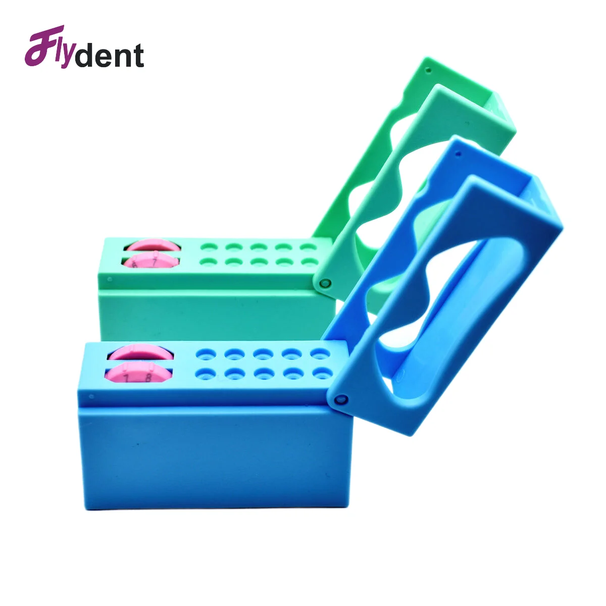 1Pcs 10 Holes Dental Endo Files Disinfection Box With Memory Bur Block Holders for Diamond Burs Endodontic Files