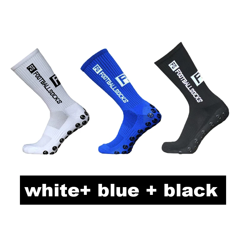 3/1 Paar Nieuwe Stijl FS Voetbalsokken Ronde Siliconen Zuignap Grip Anti Slip Voetbalsokken Sport Mannen Vrouwen honkbal Rugby Sokken