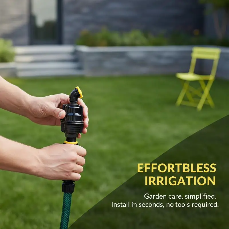 Adjustable Plastic Garden Sprinkler Head Easy Setup Anti-Clog for Home Lawn Vegetable Patch Greenery Care