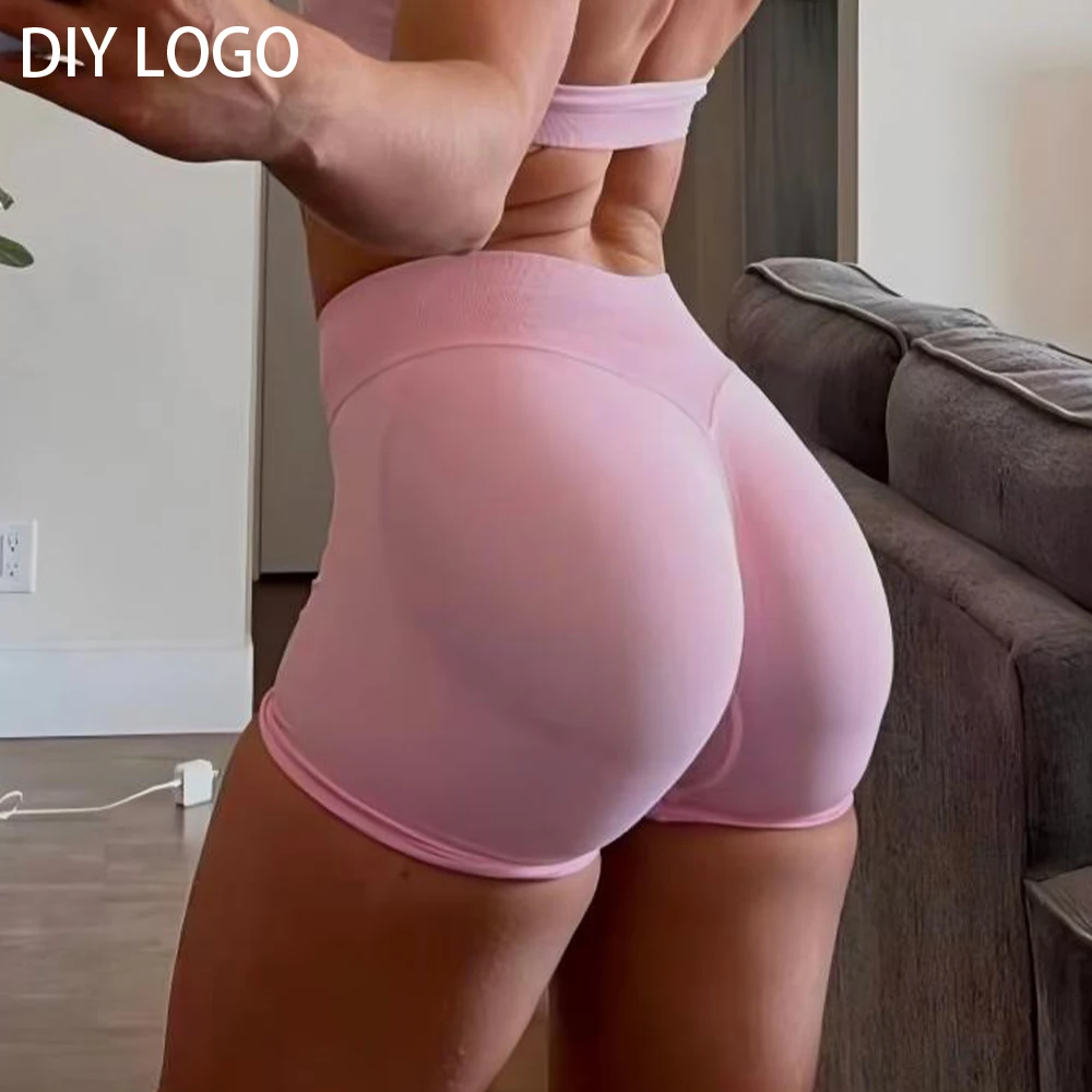 

ASHLIMO Women's 4.5-Inch Gym Fitness Sports Shorts Low Ribbed Band Workout Scrunch Butt Yoga Booty Running Short Pants