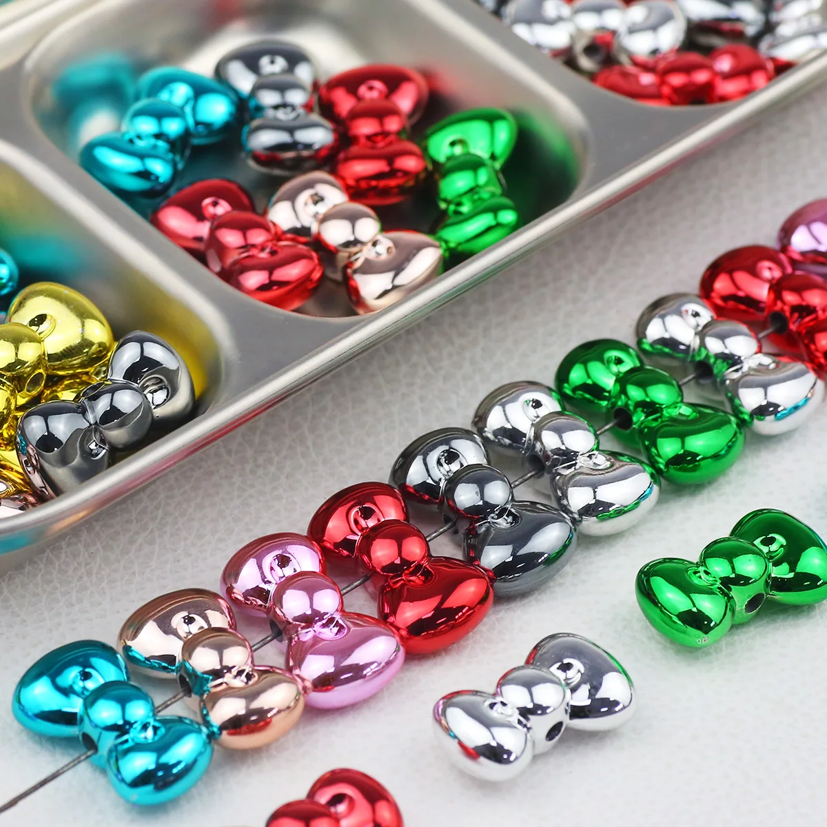 13mm Acryl Schleife Mischfarben Handgemacht DIY Schmuckherstellung Perlen Lose Perlen Armband Halskette Zubehör