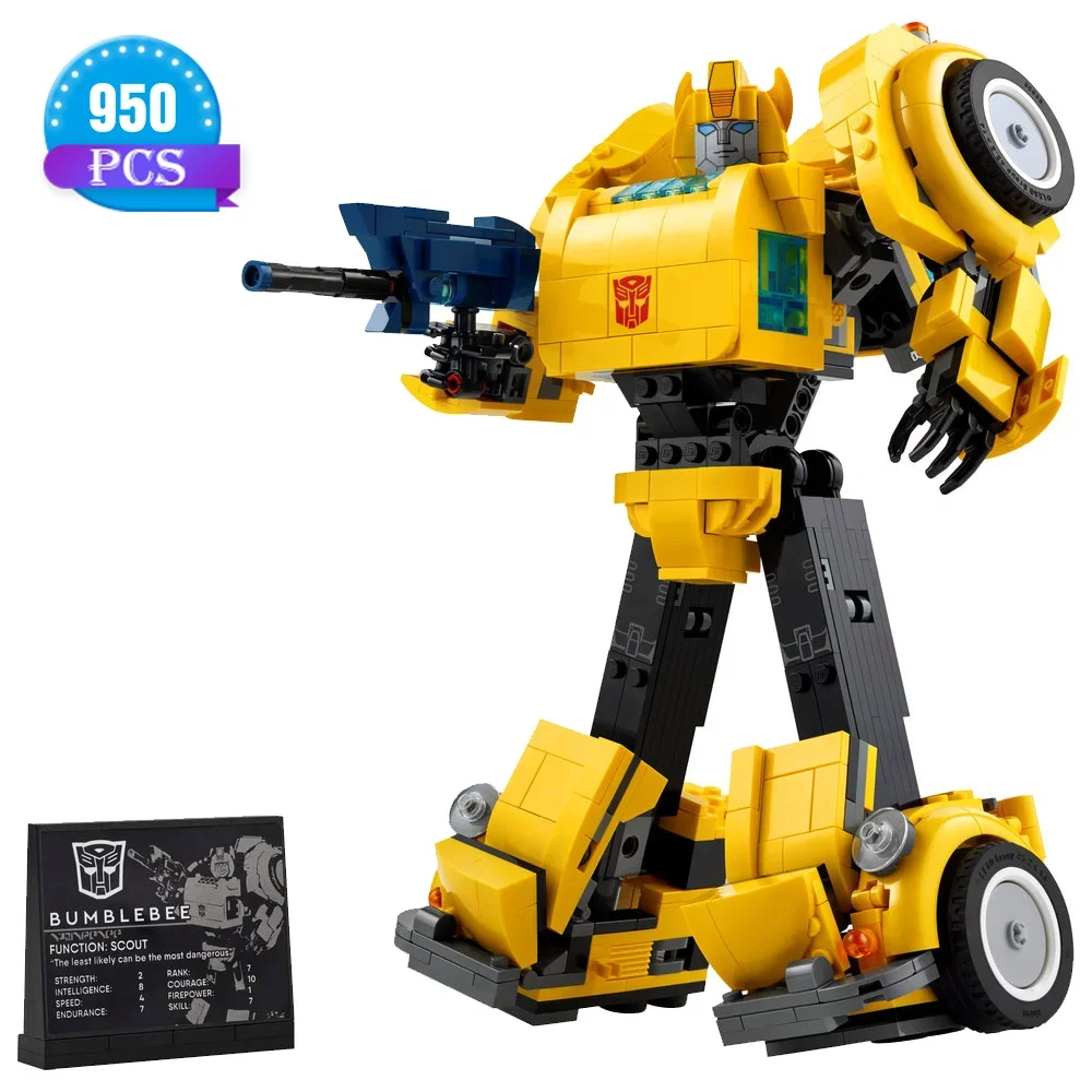 

950pcs Yellow Robot Truck Car Toys Building Blocks 10338 Truck Transformationed Autobot Deformation Gift For Children