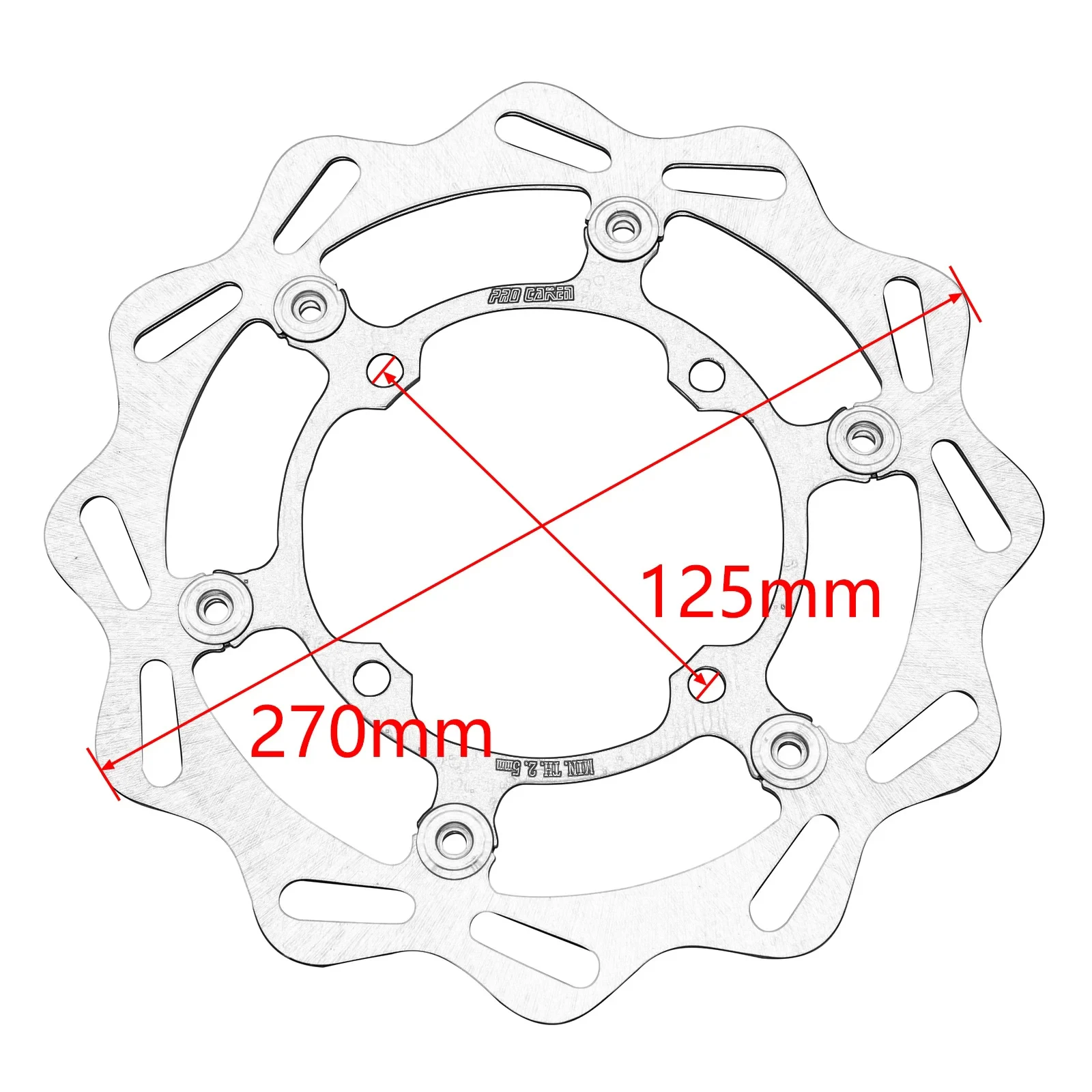 270/320mm Front Rear Floating Brake Disc Rotor For Kawasaki KX125 KX250 KX250F KX450F KLX450R KX KLX Motocross Motorcycl Parts