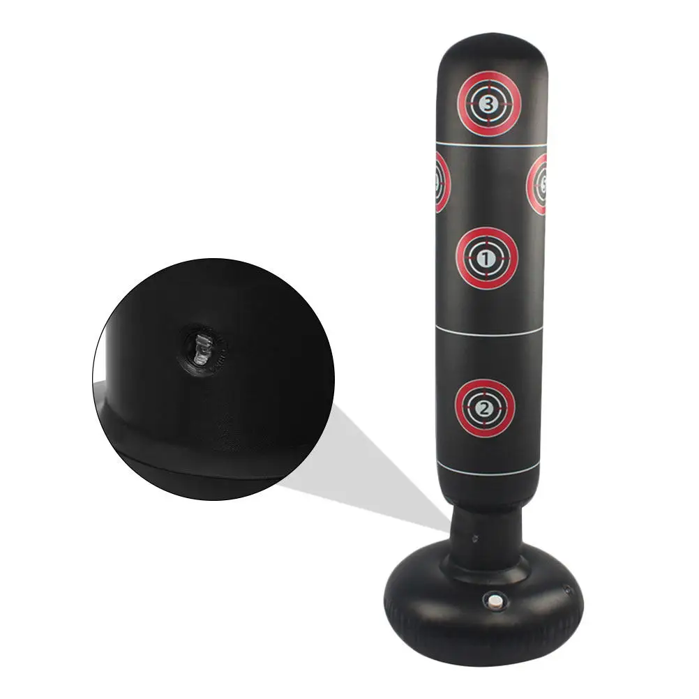Sturdy PVC Inflatable Boxing Tumbler Column Punching Tower Bag for Children Adults Indoor Outdoor Martial Arts Training Hand Eye