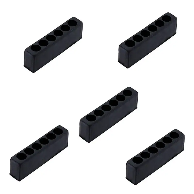 Portabrocas plástico con vástago hexagonal, 5 uds., almacenamiento 12 agujeros para estuche, fácil usar, triangulación