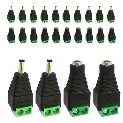 5/20/100PCS Male and Female 3.5*1.35MM DC Power plug  3.5mmx1.35mm Jack Adapter Connector Plug Led Strip Light  CCTV 12V 24V