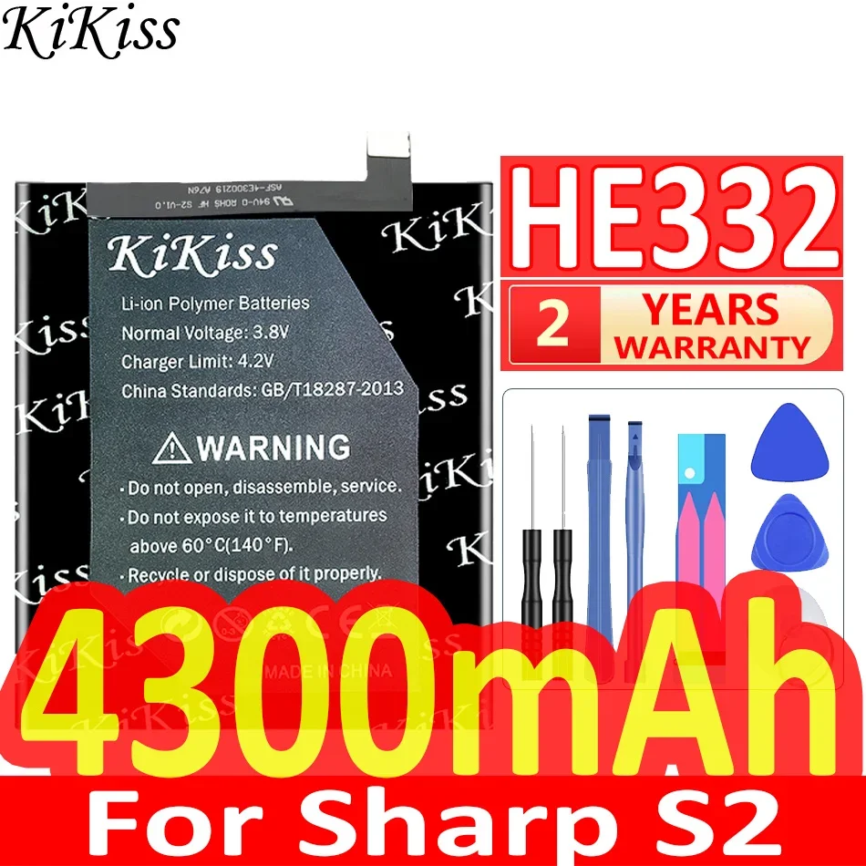 

Мощный аккумулятор 4300 мАч KiKiss HE332 для Sharp S2 Fs8010 Aquos S2 FS8018 S3 Mini S3 мобильный телефон