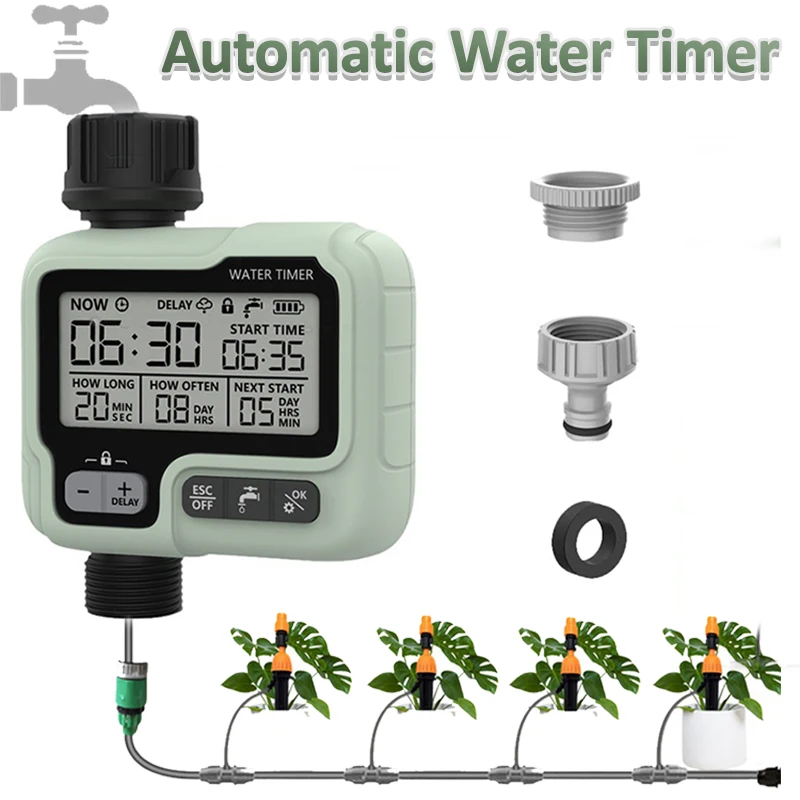 Automatic Water Timer Intelligent Garden Sprinkler Household Outdoor Electronic Irrigation Water Timer Auto Garden Watering Tool