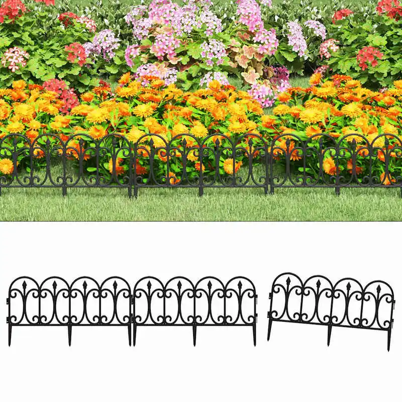 Kit de bordures de pelouse pour jardins et allées – Matériau PP durable – Résistant aux intempéries – Installation par enfouissement – Extension de longueur modulaire