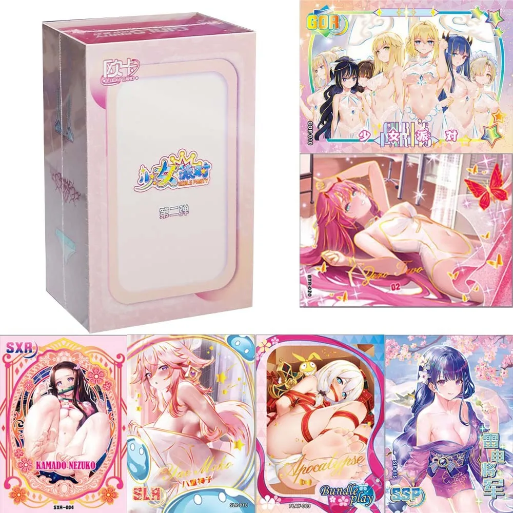 Tarjetas de colección de Goddess Story, tarjeta de la suerte, fiesta de niña, 2 cajas de refuerzo, cartas de juego de Anime, juguetes de mesa para
