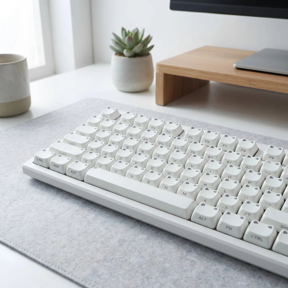 MAO Cat Head Theme Keycaps Set 113keys PBT Sublimation Transmission MAO Profile Keycaps for Mechanical Keyboard Accessories Gift