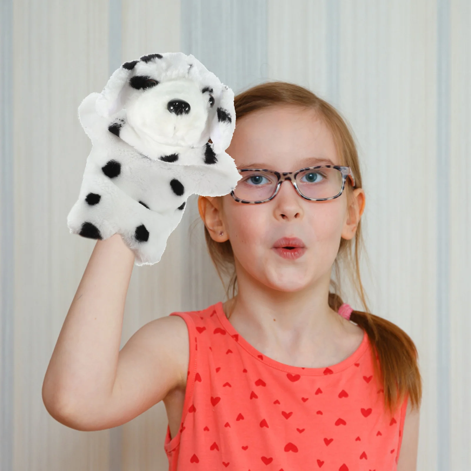 Dierenhandpop Vroeg onderwijs speelgoed Ouder-kind poppen Puppy pluche voor kinderen