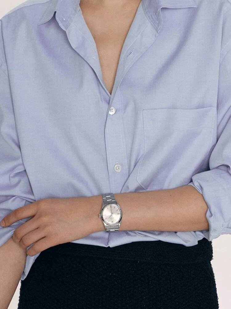 

Women's Loose Letter Embroidery irt Thin Cotton Long Sve UV Protection Summer New Sle Korean Version Pure Color Top