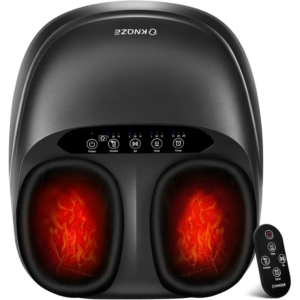 

Heated Shiatsu Kneading Foot Massager with Remote, Compression, Multi-Modes, Auto-Timer for Men & Women