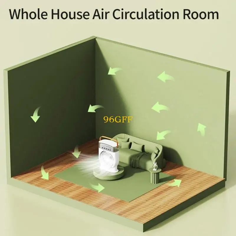 

96GF Practical Desktop Air Cooling Fan Portable Fan with 3 Speed Option Table Fan Perfect for Home Office or Dorm Room