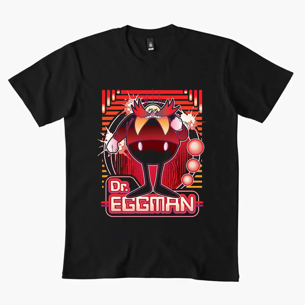 

Dr. Eggman Sonic The Hedgehog Shadow Character Graphic T-Shirt Y2K clothes Cartoon Game Apparel Short Sleeve tee All size top