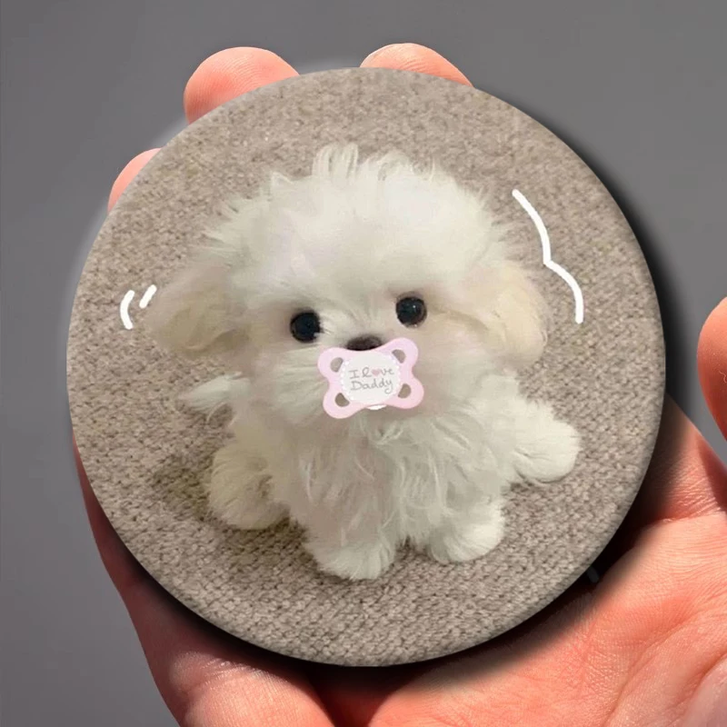 58mm Coquette Kawaii Dog Meme Button Pin Funny Dogs Memes Brooch Badge Bag Decor Accessories Friends Gifts 1PC