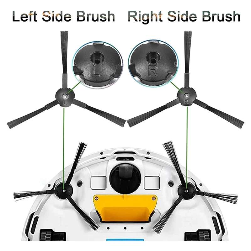 AD-Filter Side Brush Spin Brush For Ilife A4 A4S A40 X432 Robot Vacuum Cleaner Parts (15Pcs)