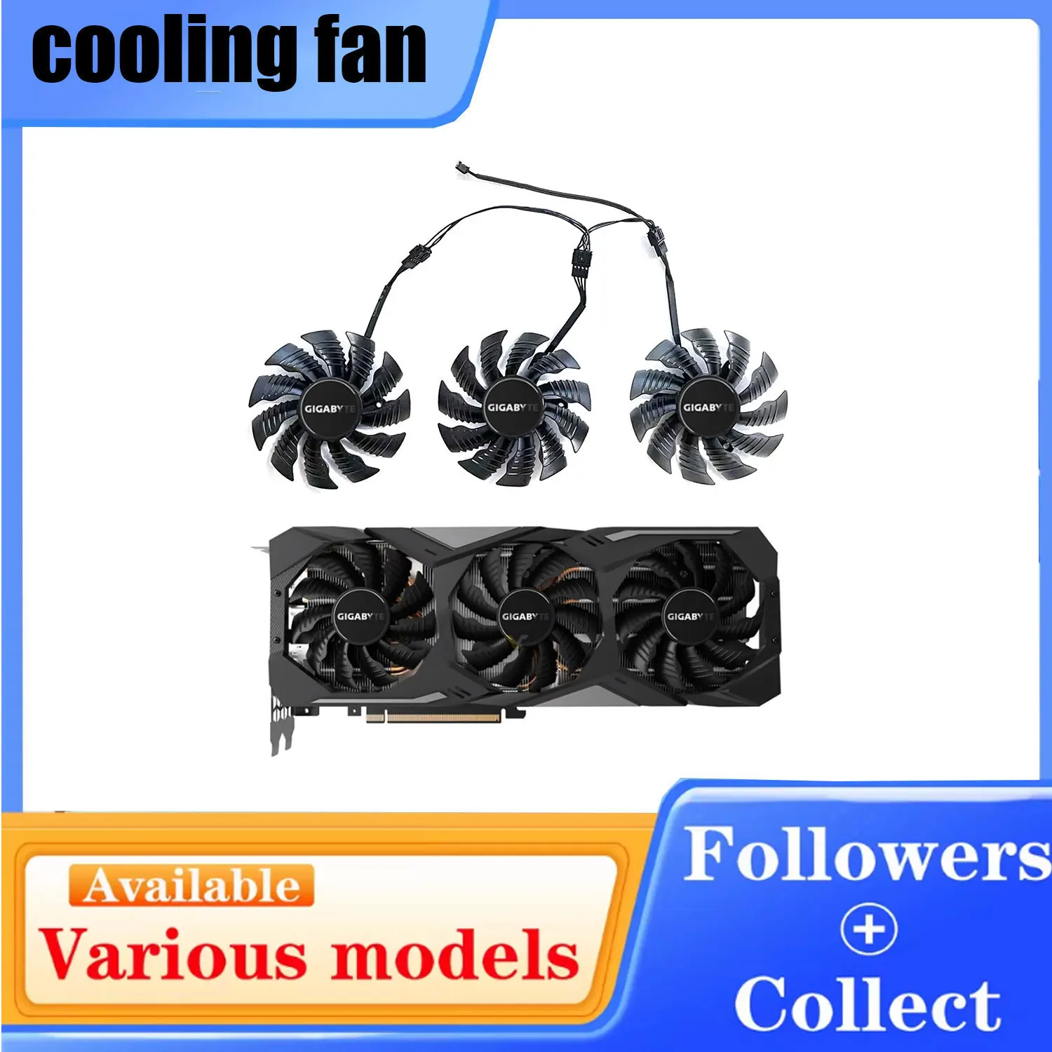 NEW 82MM 4PIN T128015SU PLA09215S12H RTX2080 TI GPU fan for GIGABYTE RTX 2070SUPER RTX2080 RTX2080Ti graphics card