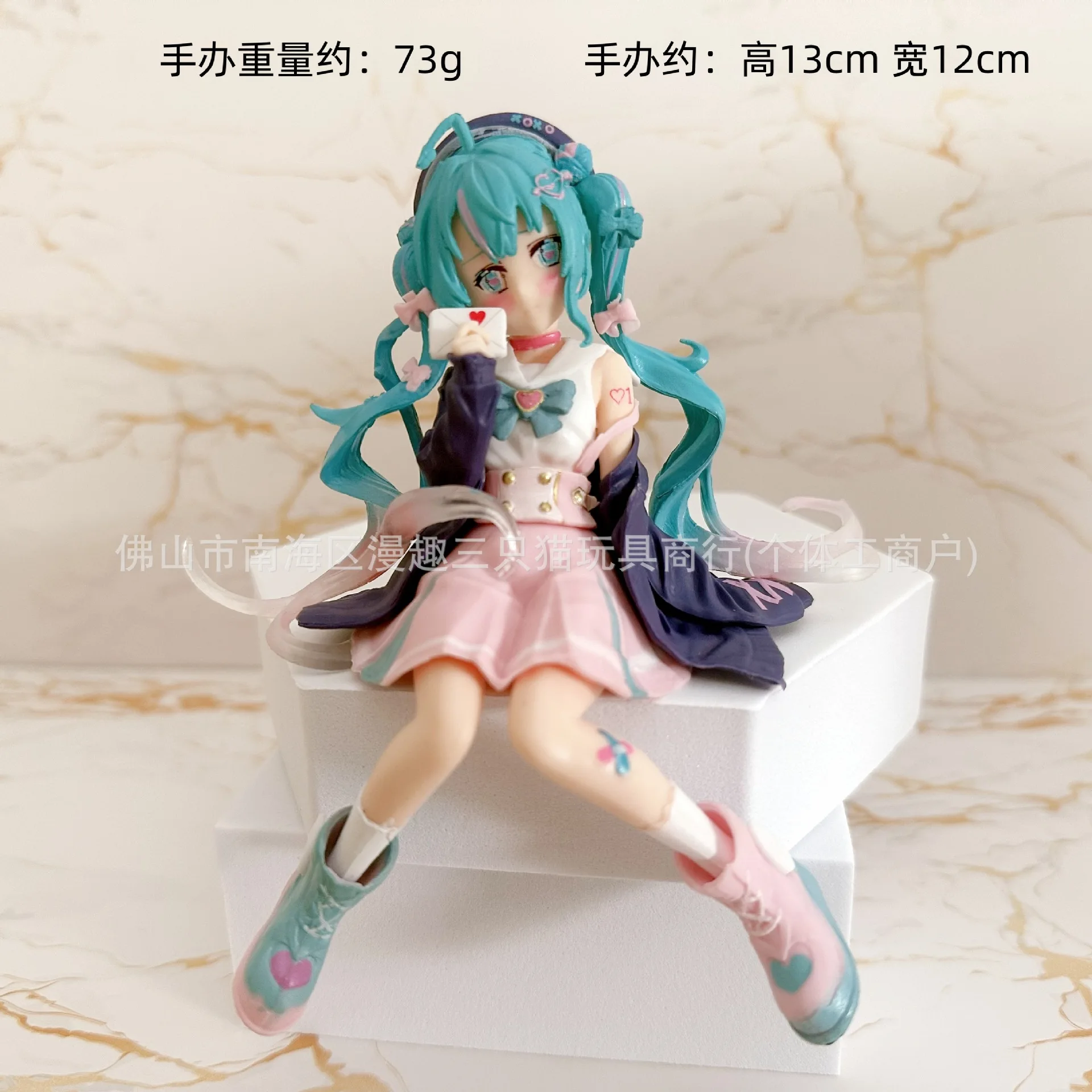 Nowa figurka anime Hatsune Miku Różowa pozycja siedząca Sakura PVC Figurka akcji model zabawka dekoracja kolekcjonerskie prezenty