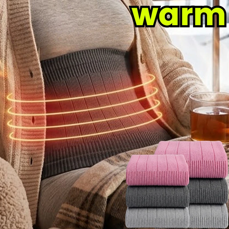 Thermal Waist Warmer Belt Soft Breathable Stomach Protector Elastic Back Support Wrap for Outdoor Cycling Camping Pain Relief