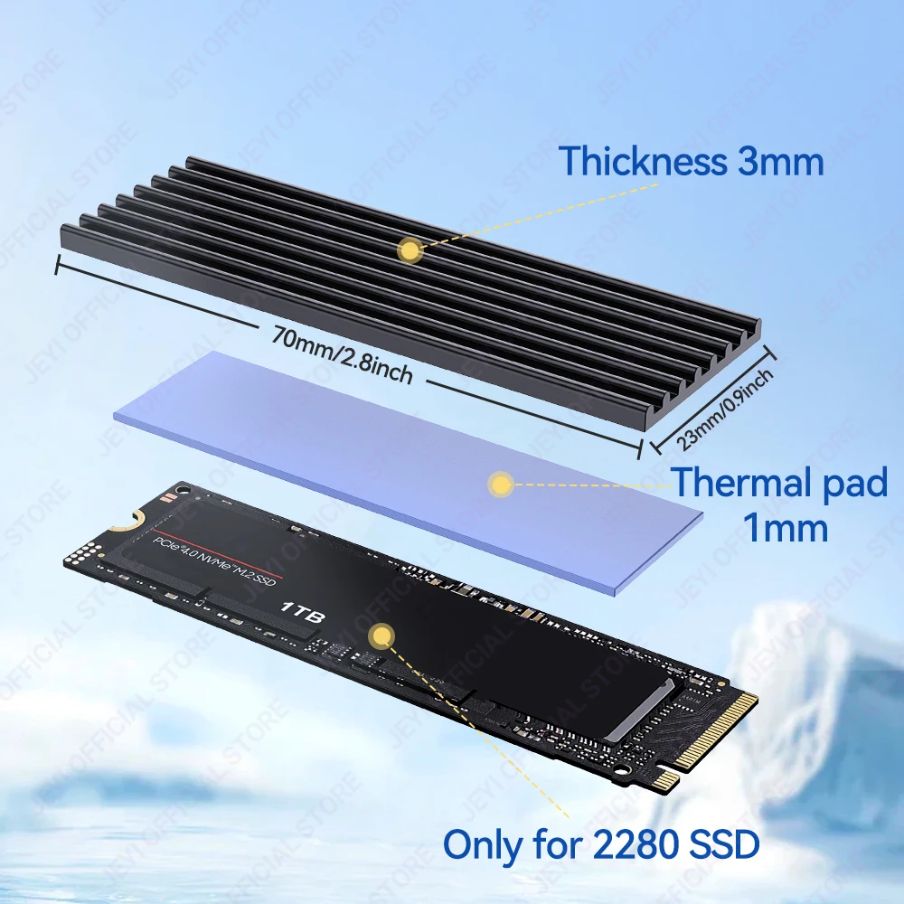 Dissipador de calor JEYI M.2, - Sata Ssd avaliação e preço