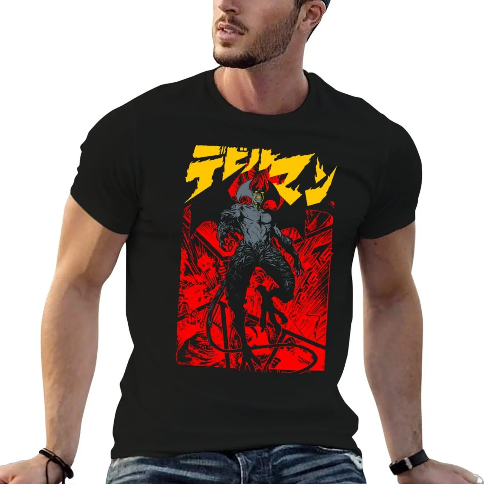 

Debiruman T-Shirt cotton t shirts high quality t shirts for man slim fit anime t shirts for man T-Shirt